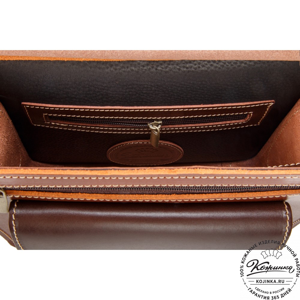 Кожаная  сумка "Виктория" (коричневая)